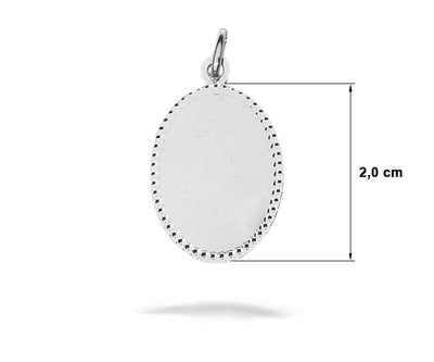 Gravurplatten Anhänger mit Gravur "Oval" matt