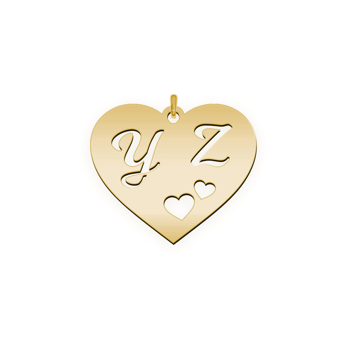 Anhänger Form in zwei Initialen " Y Z "