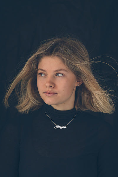 Namenskette aus Silber "Aleyna"