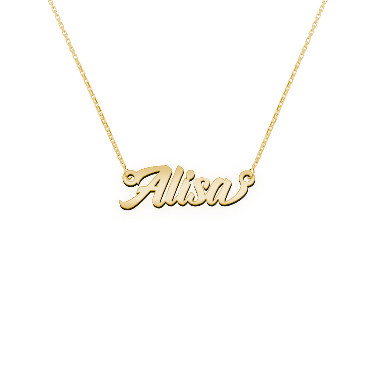 Namenskette minimalistisch Schriftart "Alisa"