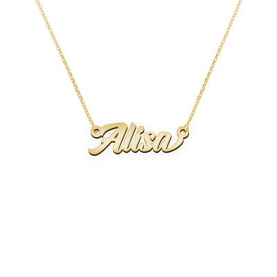 Namenskette minimalistisch Schriftart "Alisa"