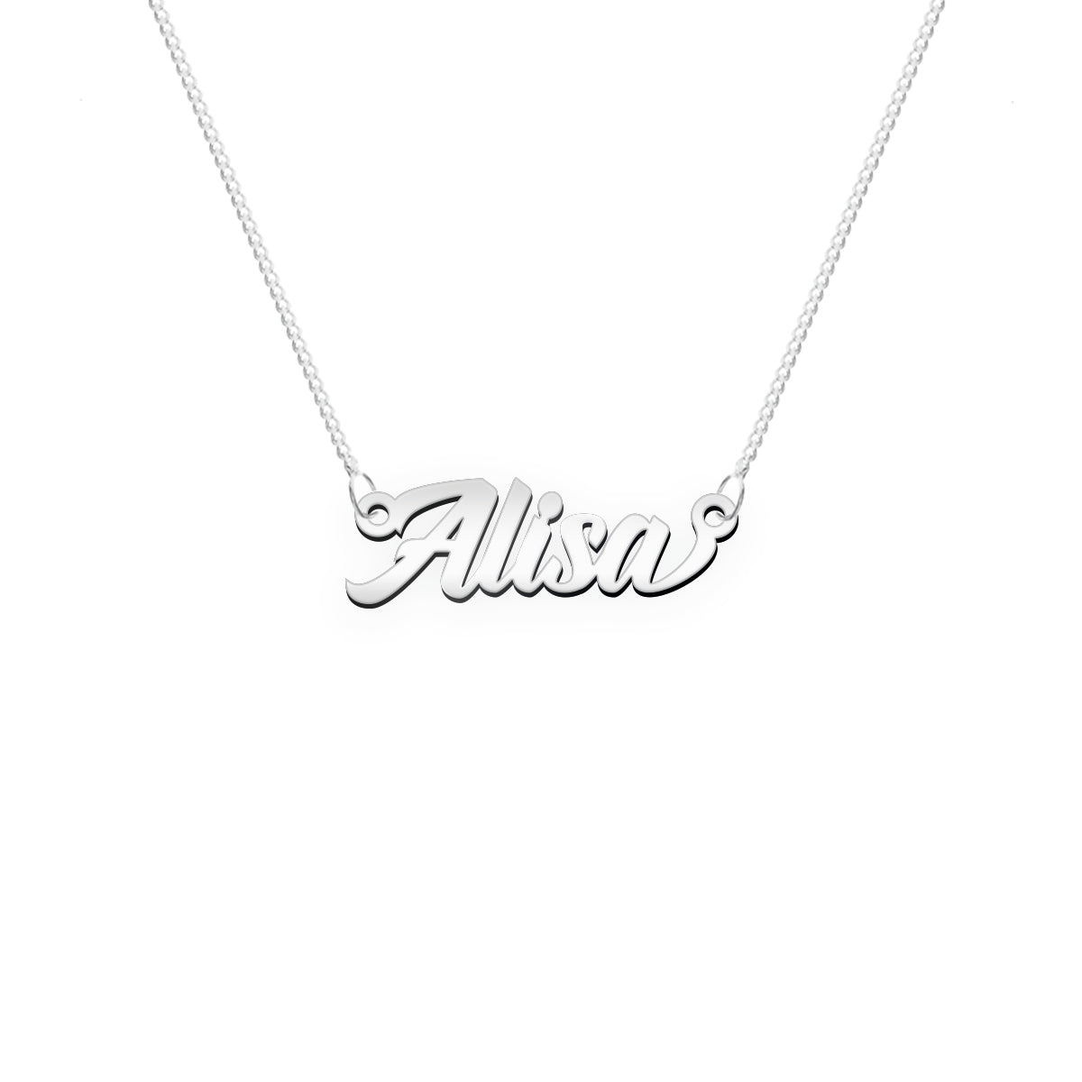 Namenskette minimalistisch Schriftart "Alisa"