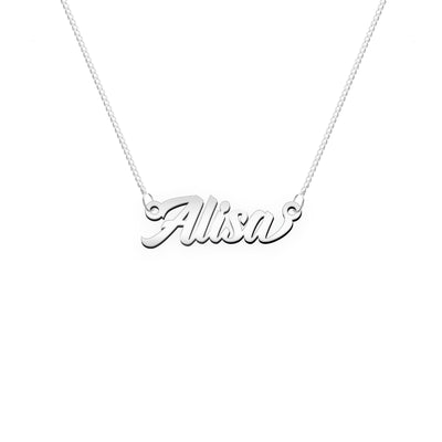 Namenskette minimalistisch Schriftart "Alisa"
