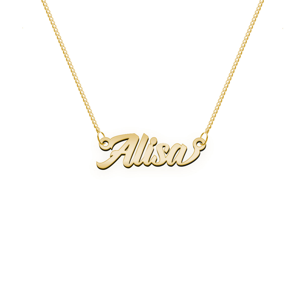 Namenskette minimalistisch Schriftart "Alisa"