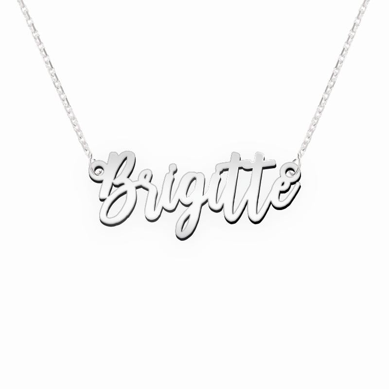 Namenskette minimalistisch Schriftart "Brigitte"