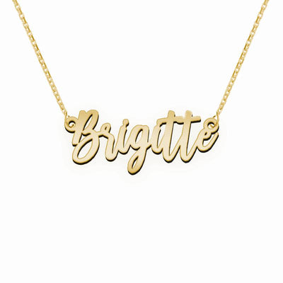 Namenskette minimalistisch Schriftart "Brigitte"