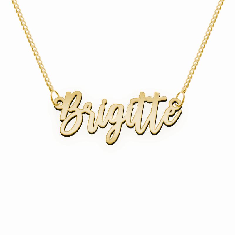 Namenskette minimalistisch Schriftart "Brigitte"