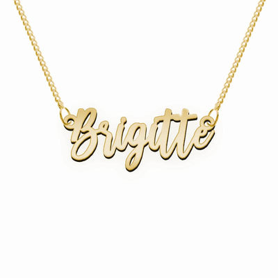 Namenskette minimalistisch Schriftart "Brigitte"