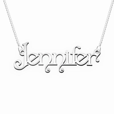 Namenskette minimalistisch Schriftart "Jennifer"
