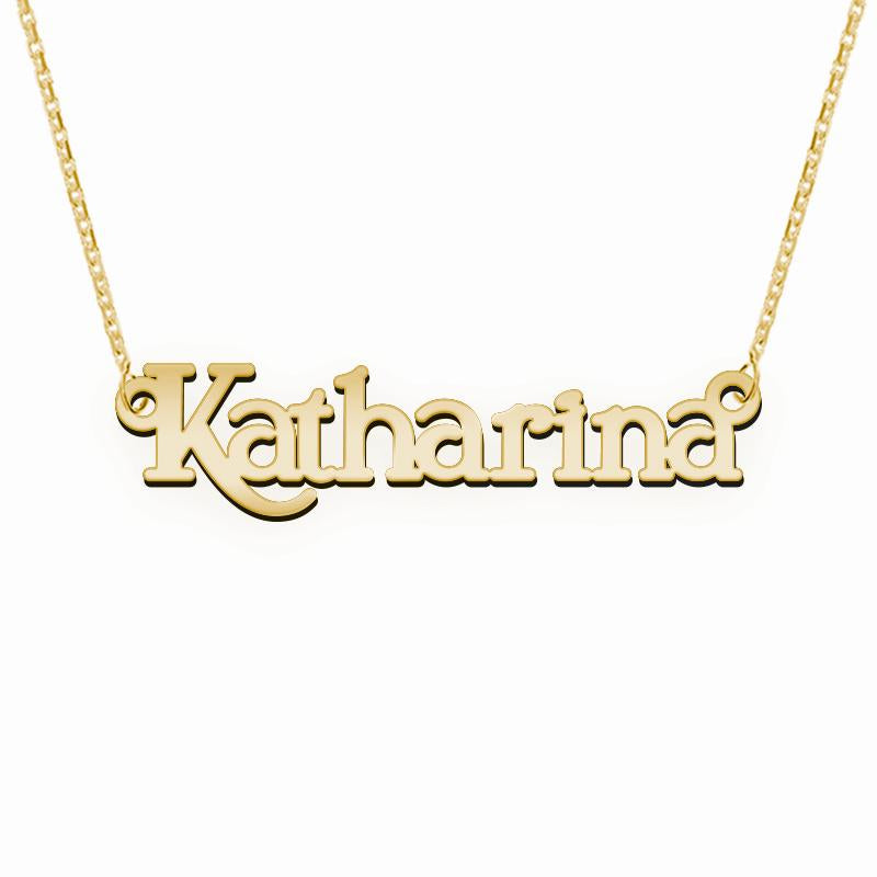 Namenskette minimalistisch Schriftart "Katharina"