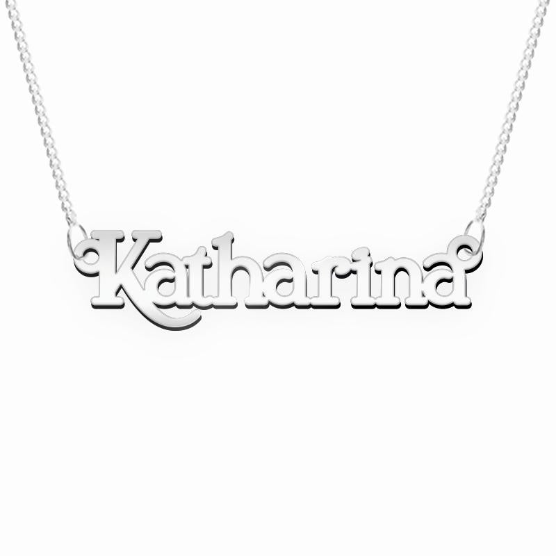 Namenskette minimalistisch Schriftart "Katharina"