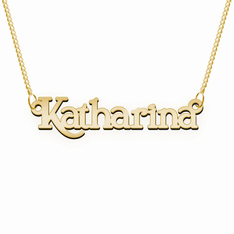 Namenskette minimalistisch Schriftart "Katharina"