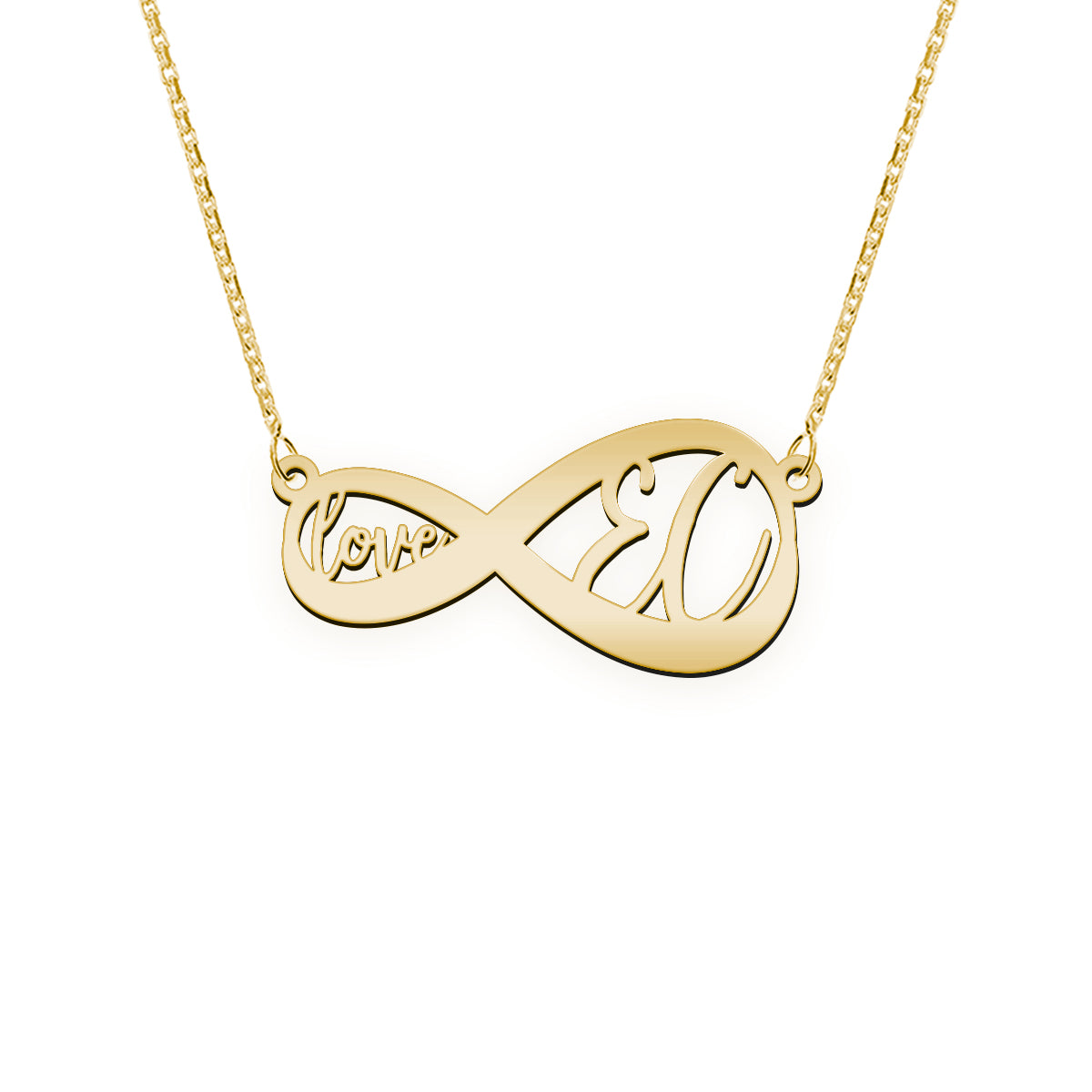 Namenskette mit Infinity Zeichen "Love EC"