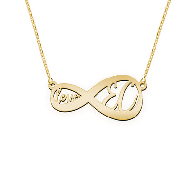 Namenskette mit Infinity Zeichen "Love EC"