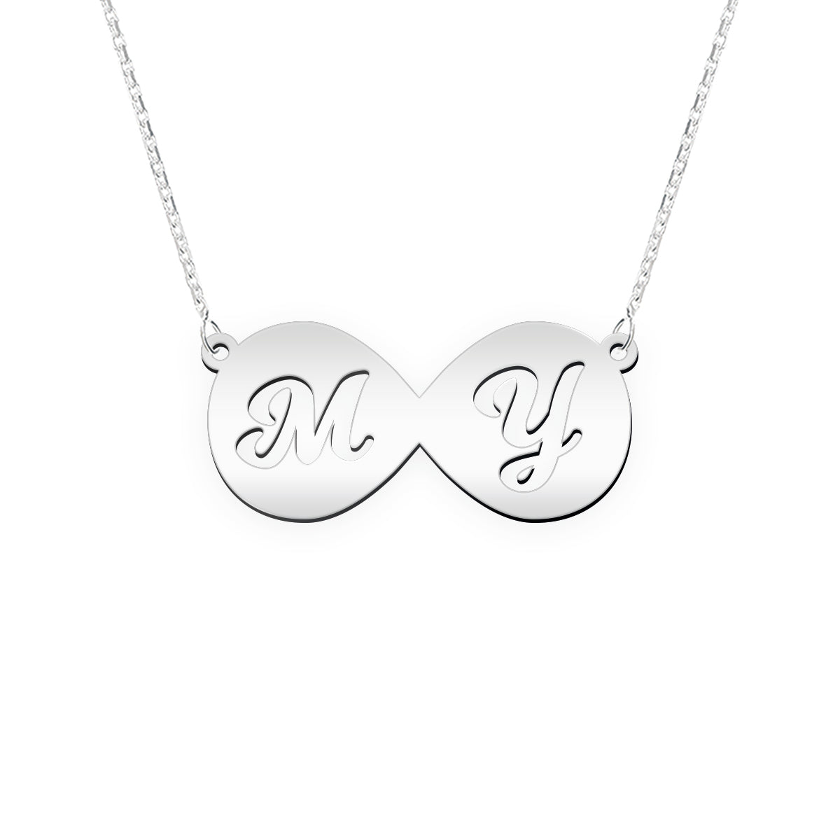 Namenskette mit Infinity Zeichen "M Y"