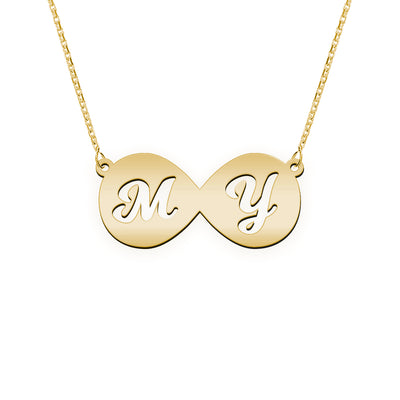 Namenskette mit Infinity Zeichen "M Y"
