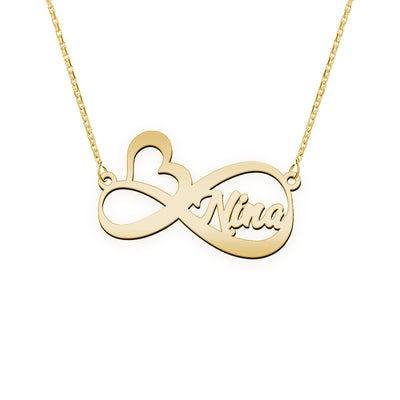 Namenskette mit Infinity Zeichen "Herz Infinity Nina"