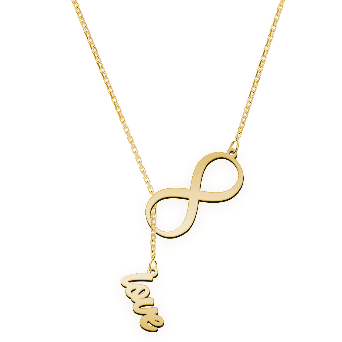 Namenskette mit Infinity Zeichen "Infinity Love"