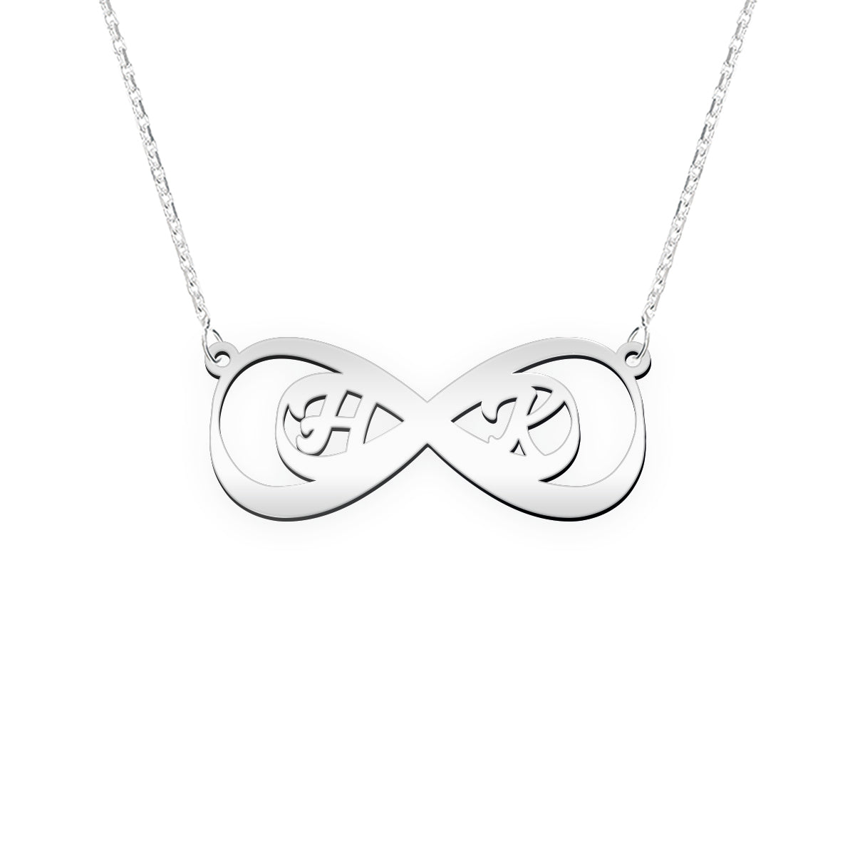 Namenskette mit Infinity Zeichen "H K "