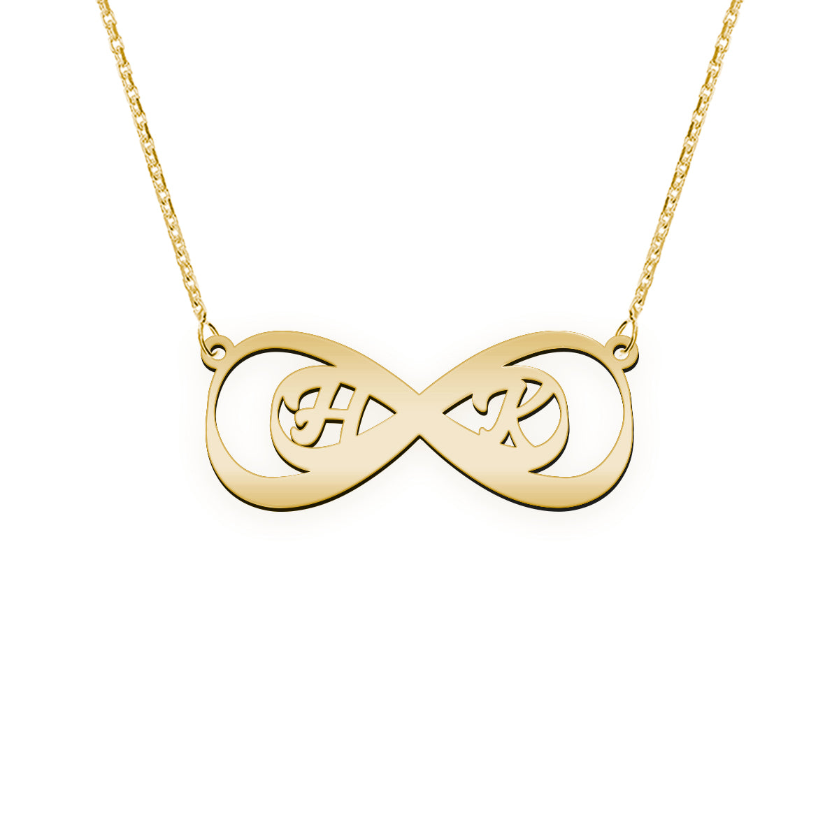 Namenskette mit Infinity Zeichen "H K "