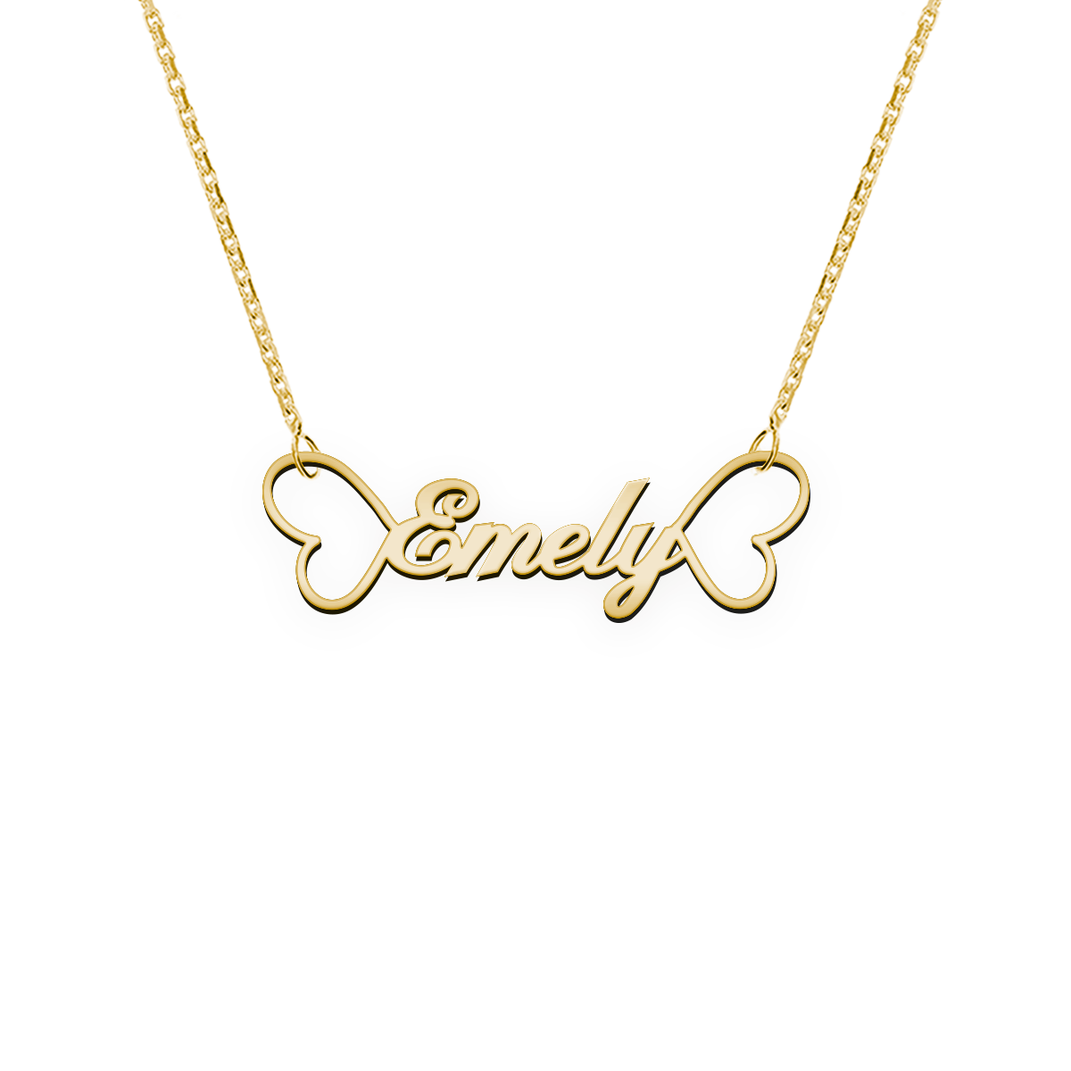 Namenskette für Kinder  Schriftart "Emely"