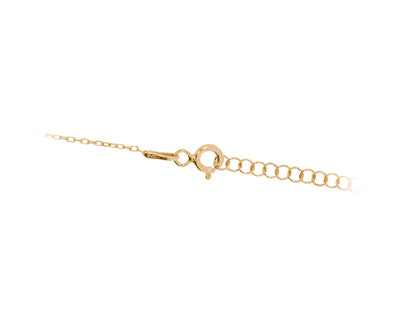 Kette mit Baby Füße Gravur Anhänger Rose (vergoldet)