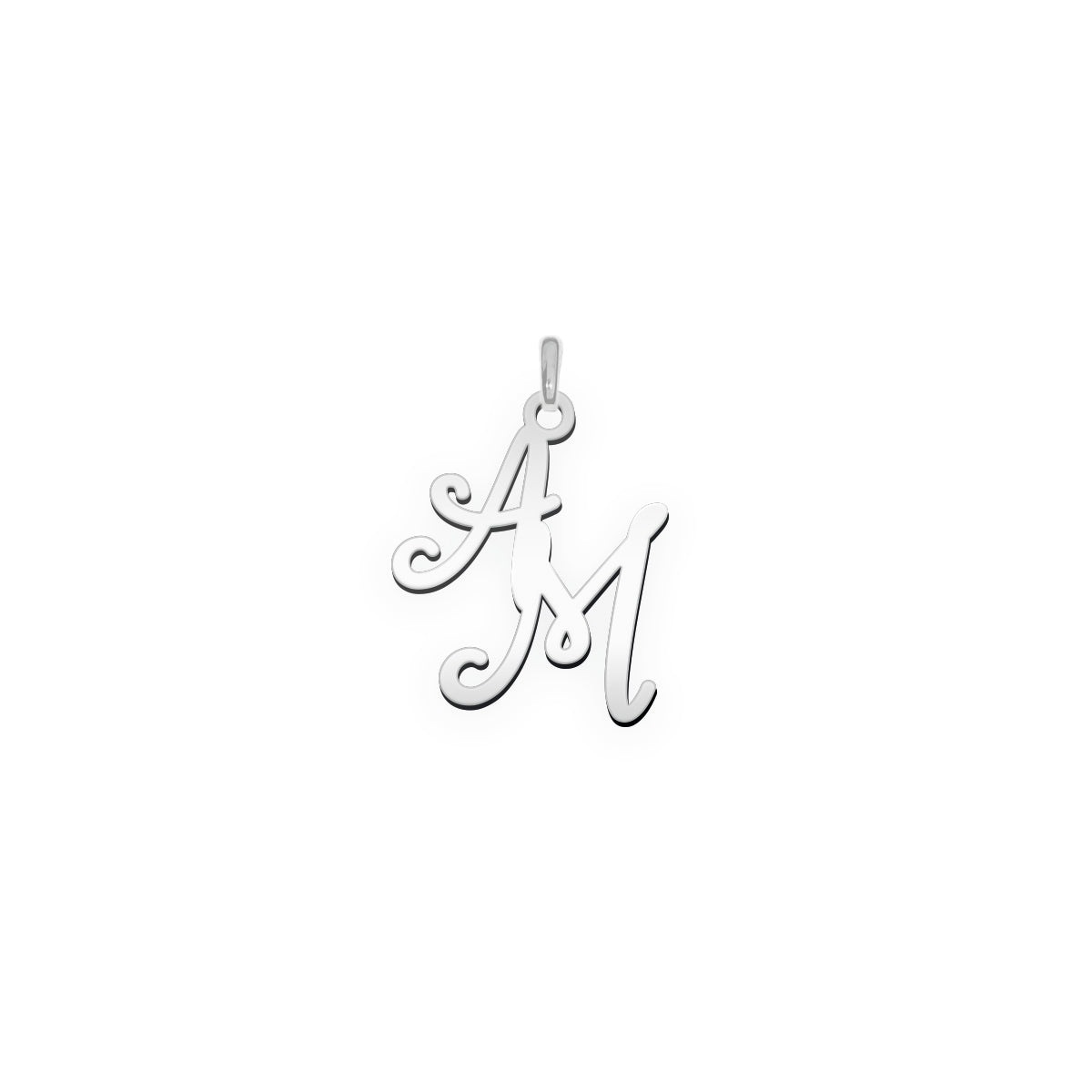 Monogramm Anhänger aus zwei Buchstaben  "A M"