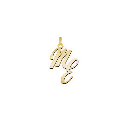 Monogramm Anhänger aus zwei Buchstaben  "M E"