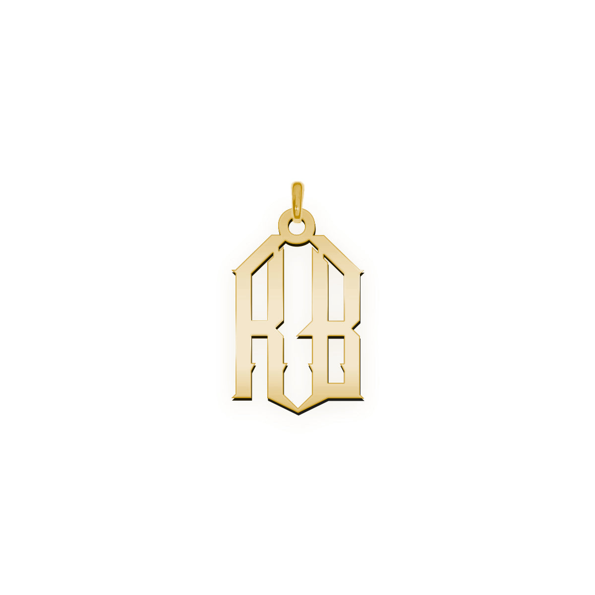 Monogramm Anhänger aus zwei Buchstaben  "R B"