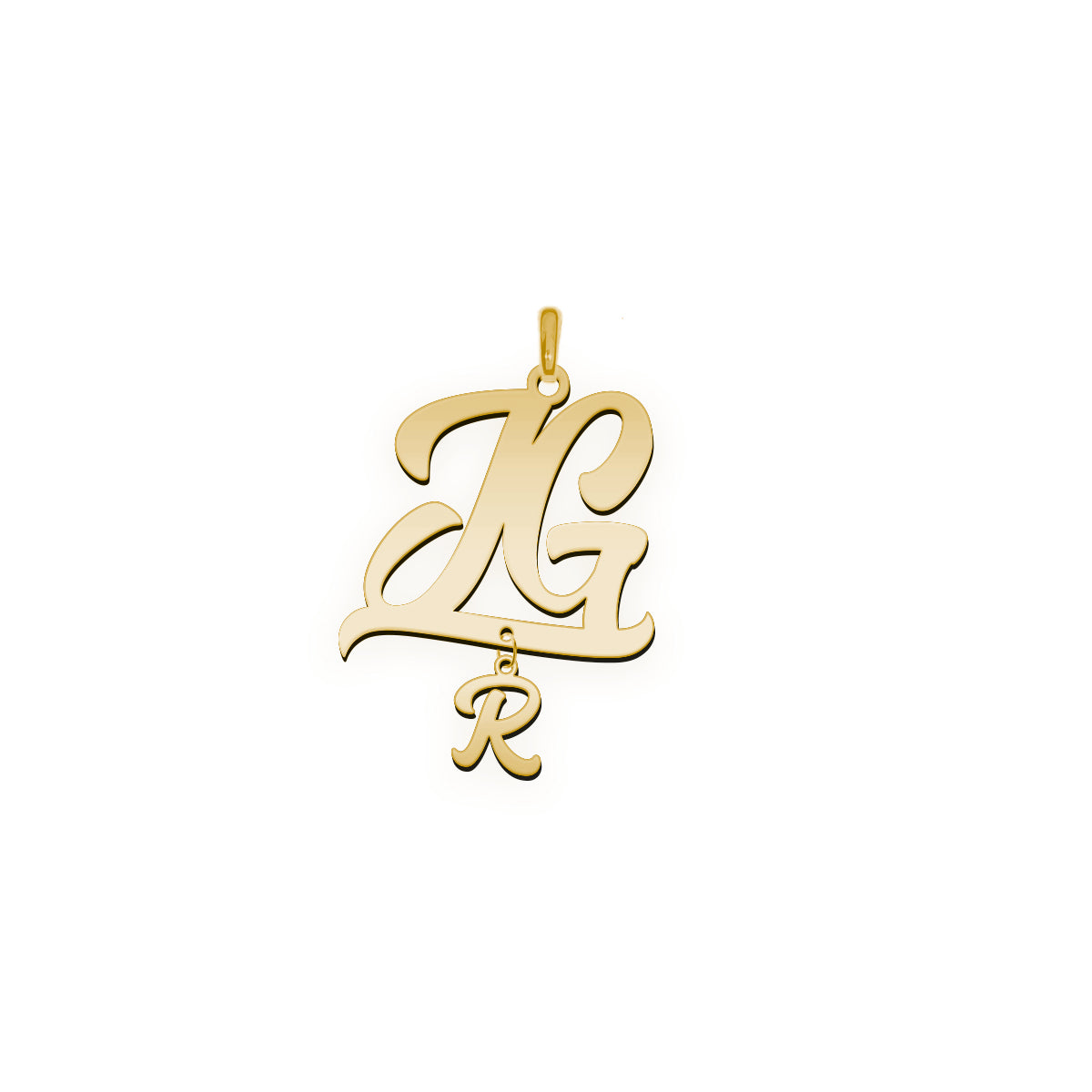 Monogramm Anhänger aus zwei Buchstaben  "J G R"