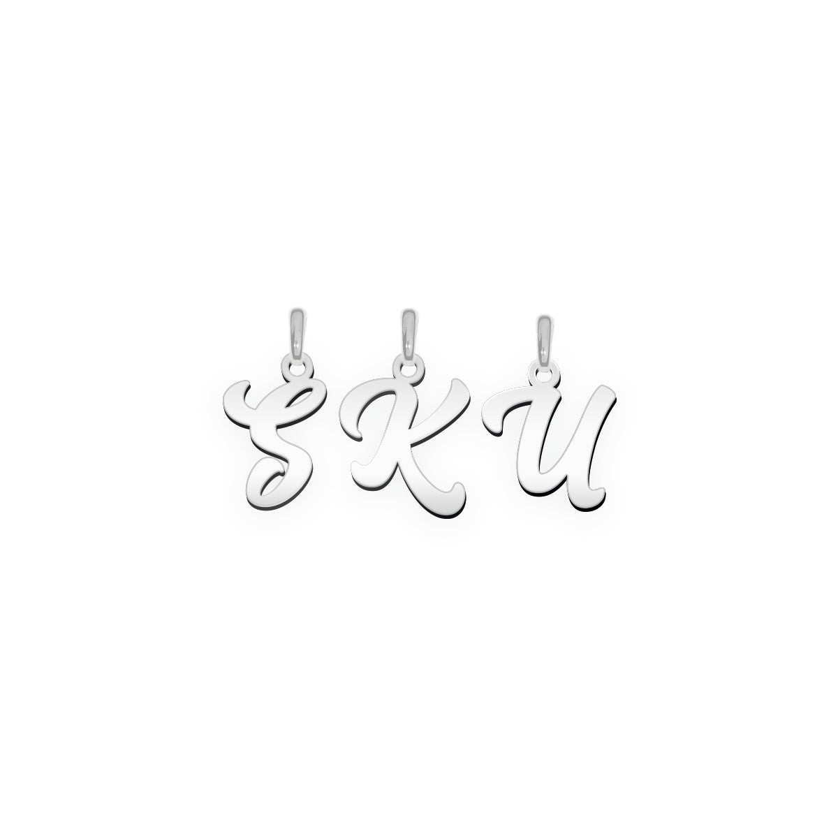 Monogramm Anhänger aus zwei Buchstaben  " S K U"