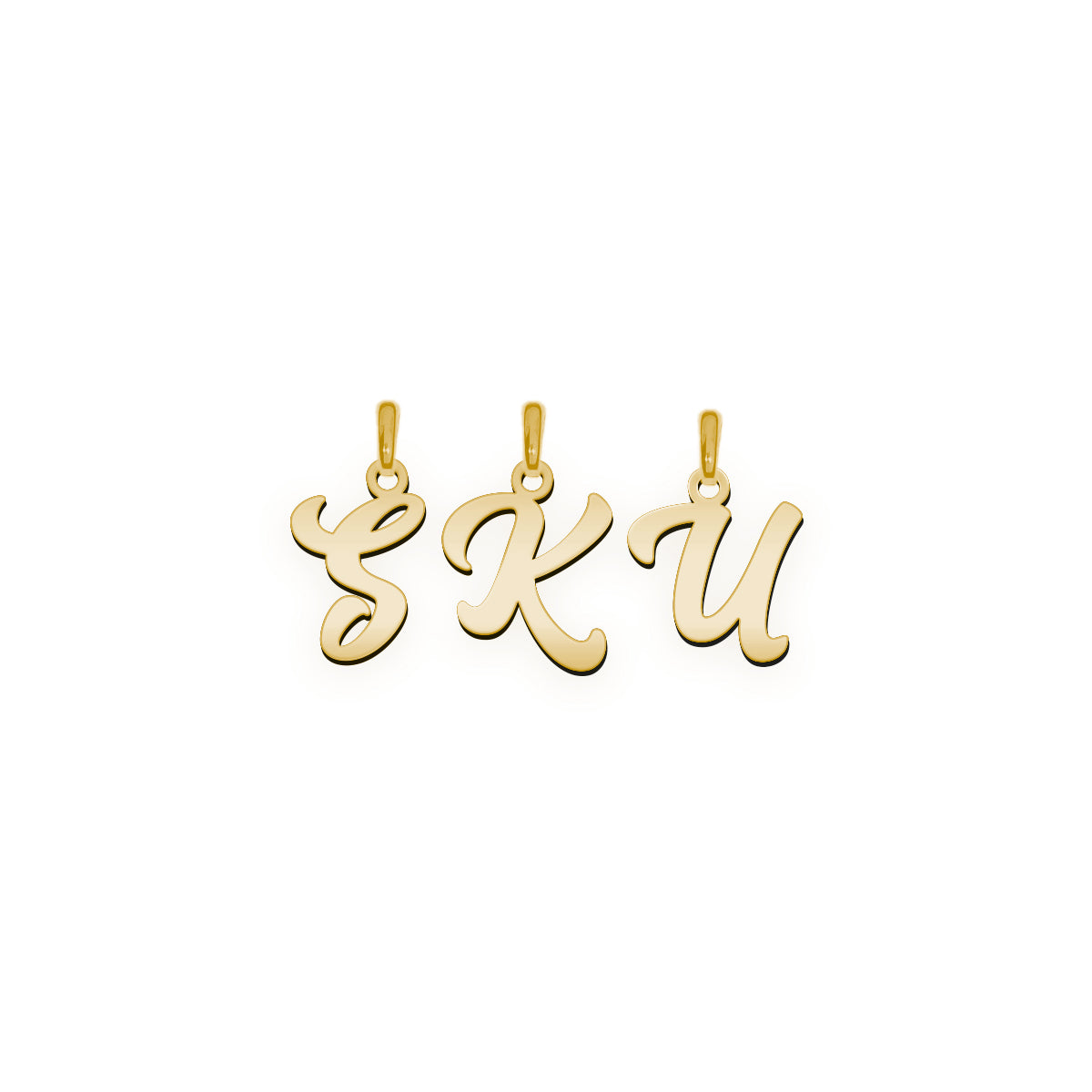 Monogramm Anhänger aus zwei Buchstaben  " S K U"