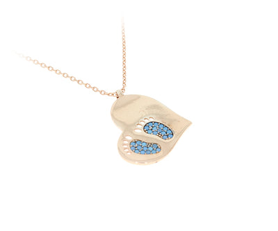 Kette mit Baby Füße Gravur Anhänger Rose (vergoldet)
