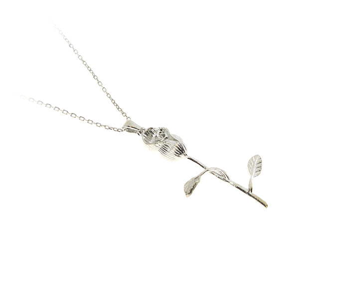 Kette mit Rose Anhänger Silber