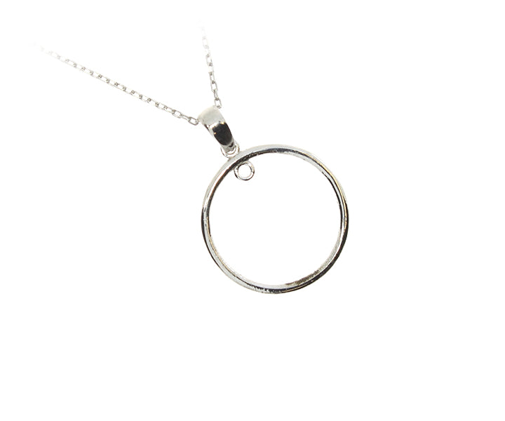 Kette mit Kreis Anhänger Silber