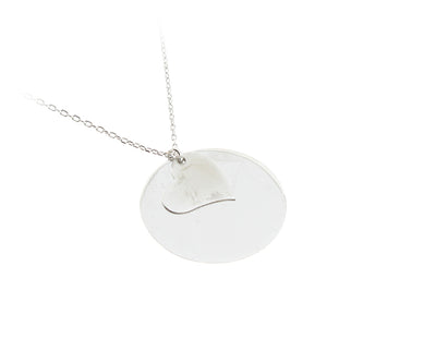 Kette mit Gravurplatten Herz Anhänger mit Gravur "Rund" hochglanzpoliert 2,2 cm Silber