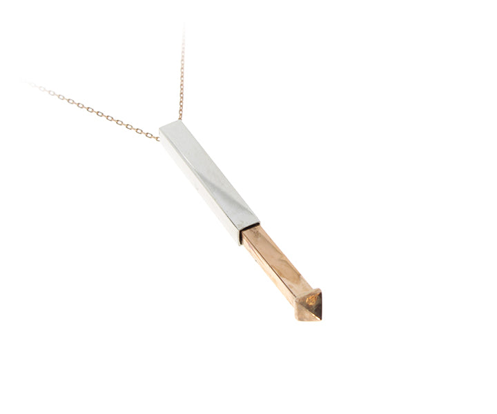 Kette mit versteckter Gravurplatte Silber/Rose 3,5 cm Hoch