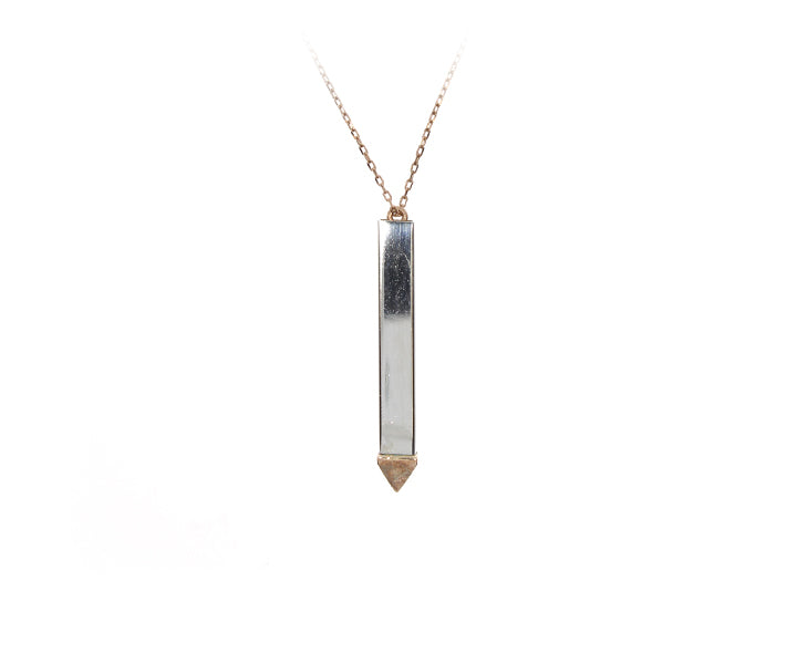 Kette mit versteckter Gravurplatte Silber/Rose 3,5 cm Hoch