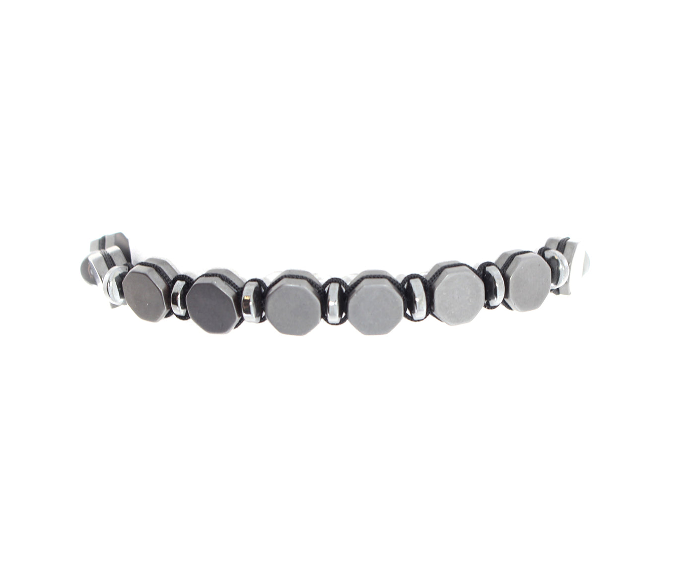 Herrenarmband mit Onyxstein Seilband