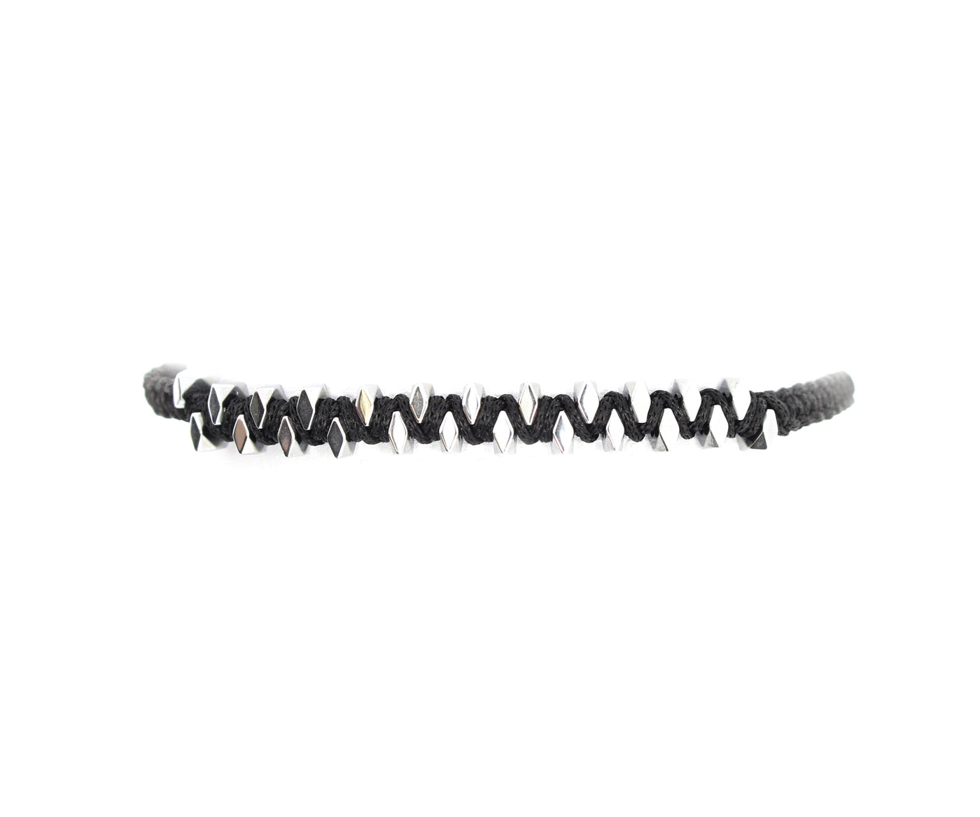 Herrenarmband mit Onyxstein Seilband