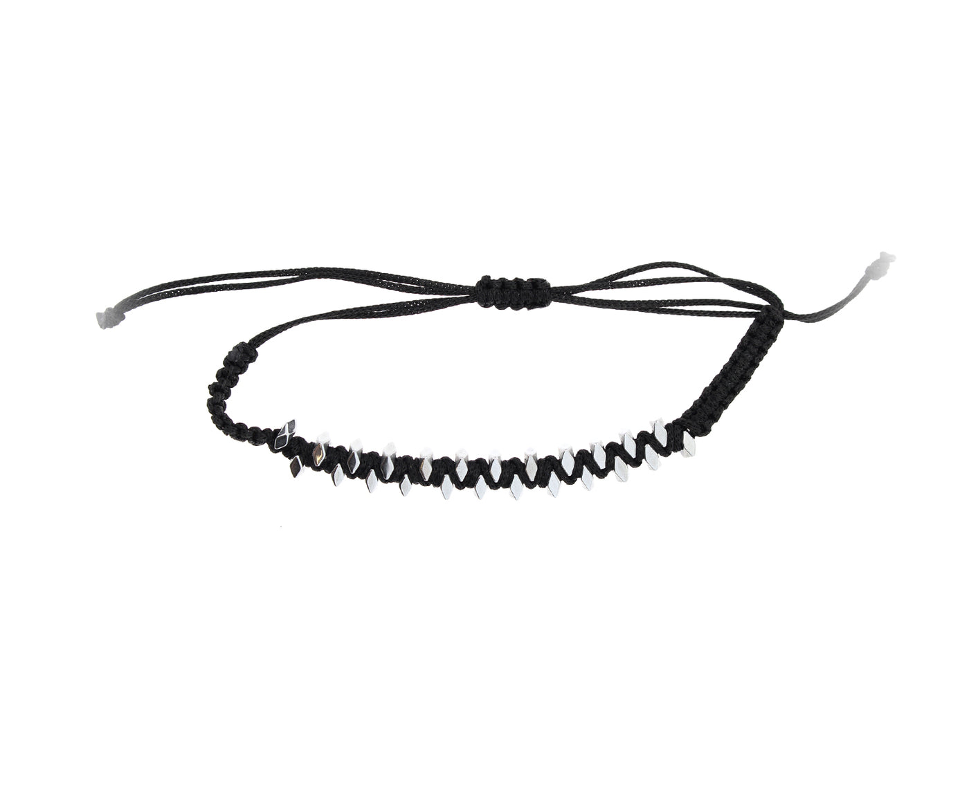 Herrenarmband mit Onyxstein Seilband