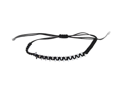 Herrenarmband mit Onyxstein Seilband