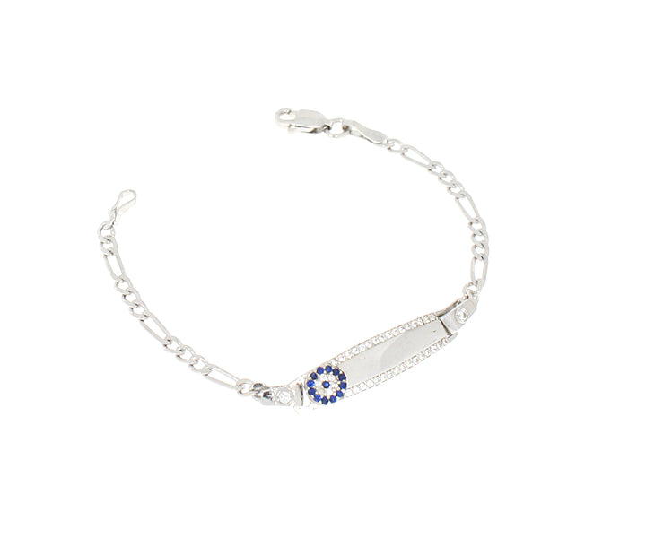 Damenarmband mit Gravur Nazar Silber