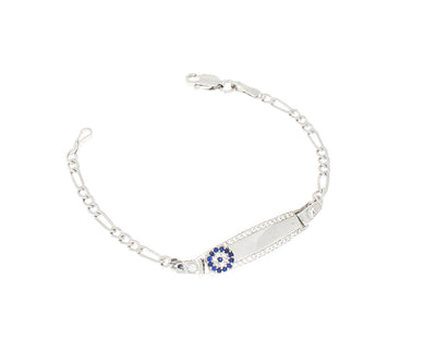 Damenarmband mit Gravur Nazar Silber
