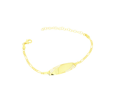 Damenarmband mit Gravur und Steinen Gold