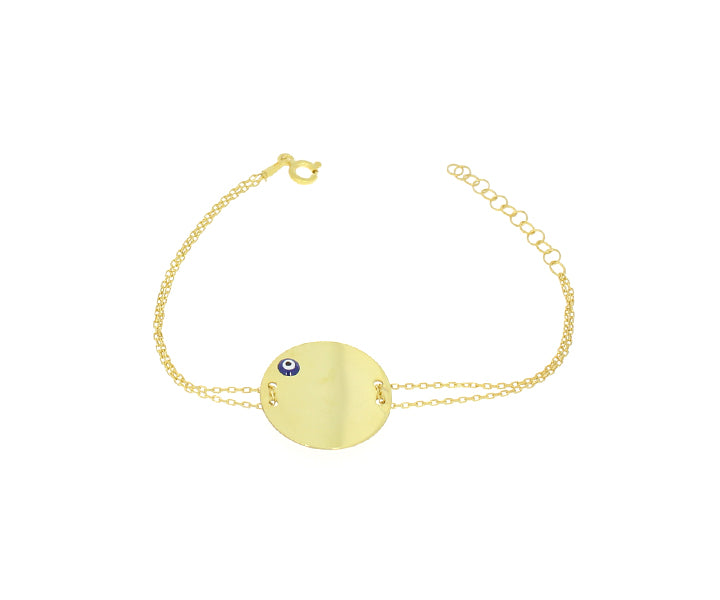 Damenarmband Nazar mit Gravur vergoldet