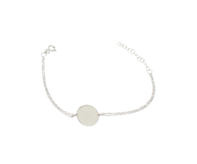 Damenarmband Rund mit Gravur Silber