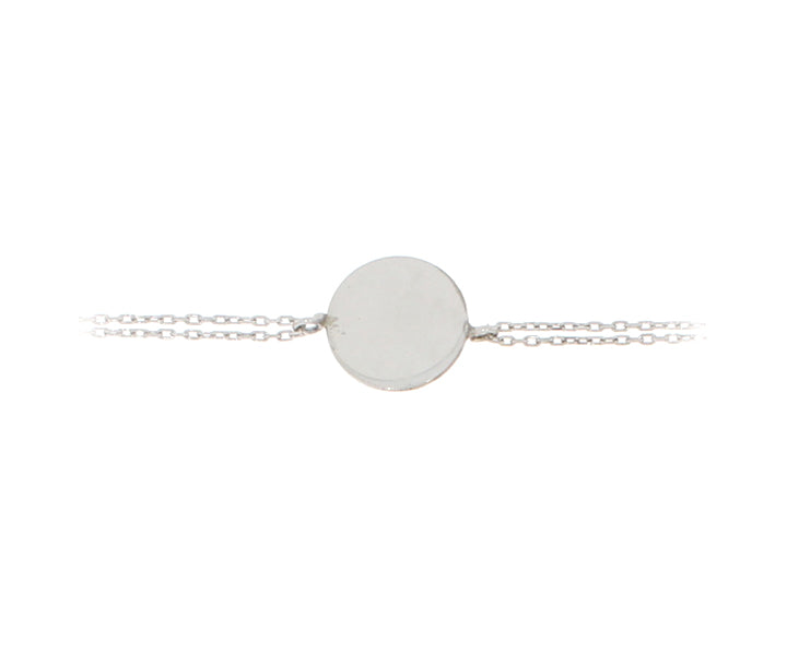 Damenarmband Rund mit Gravur Silber