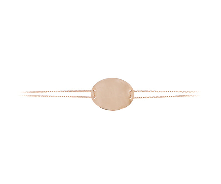 Damenarmband Oval mit Gravur Rose