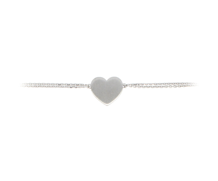 Damenarmband Herz mit Gravur Silber